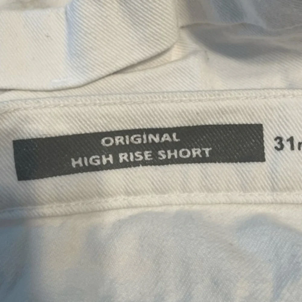 Gap‎ 1969 Original 5 Pocket Jean Shorts High Rise White Cuffed Denim 12